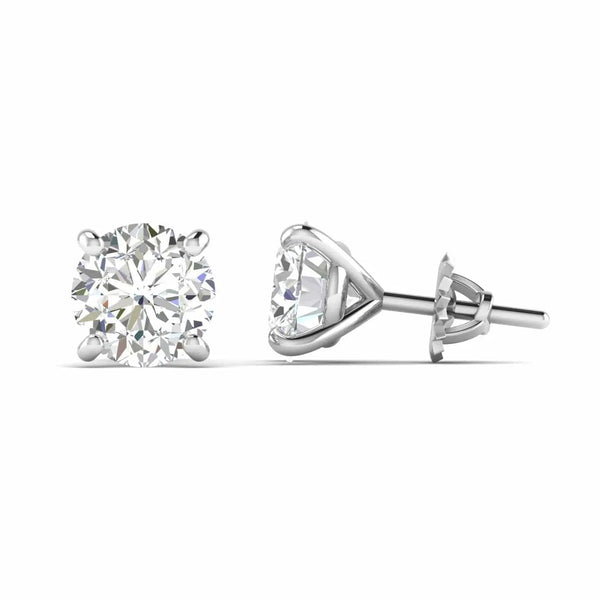 2.28 Carat Gold Diamond Earrings