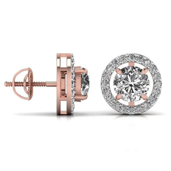2.5 Carat Centre Round Solitaire Diamond Earring