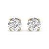 2.5 Carat Each Double Prong Round Shape Studs