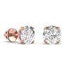 2.5 Carat Each Double ProngRound Shape Studs