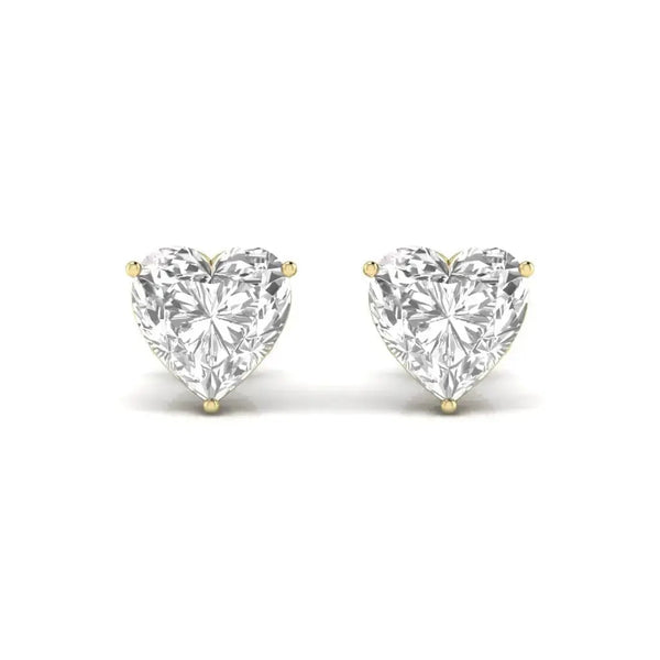 2.5 Carat Each Heart Shape Diamond Earrings