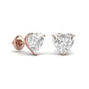 2.5 Carat Each Heart Shape Diamond Earrings