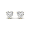 2.5 Carat Each Heart Shape Solitaire Diamond Studs