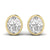 2.5 Carat Each Oval Solitaire Earrings