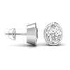 2.5 Carat Each Oval Solitaire Earrings