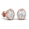 2.5 Carat Each Oval Solitaire Earrings