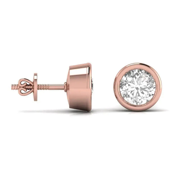 2.5 Carat Each Solitaire Diamond Earring