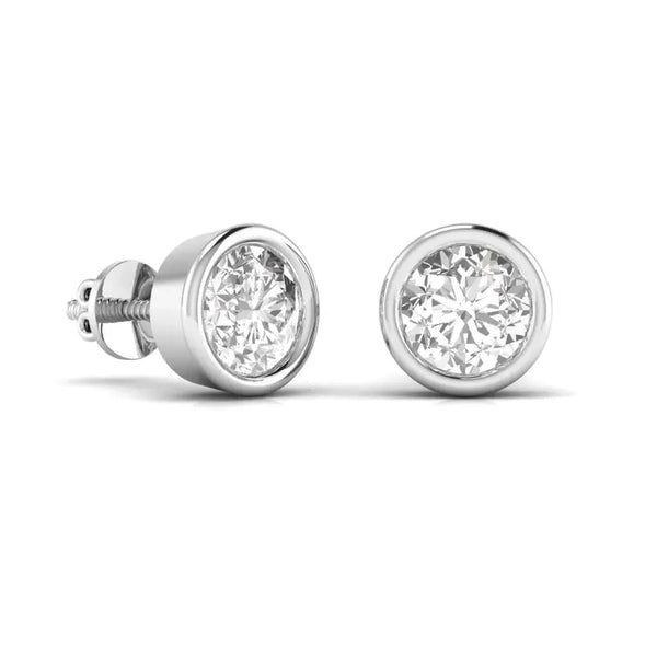 2.5 Carat Each Solitaire Diamond Earring