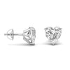 2.5 Carat Each Heart Shape Solitaire Diamond Earrings