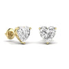 2.5 Carat Each Heart Shape Solitaire Diamond Earrings
