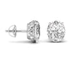 2.5 Carat Oval Shape Solitaire Diamond Earrings