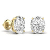 2.5 Carat Oval Shape Solitaire Studs