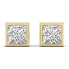 2.5 Carat Princess Solitaire Diamond Studs