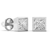 2.5 Carat Princess Solitaire Diamond Studs