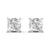 2.5 Carat Solitaire Diamond V-shaped Earrings