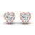 2.5 Carats Heart Shape Solitaire Diamond Earrings