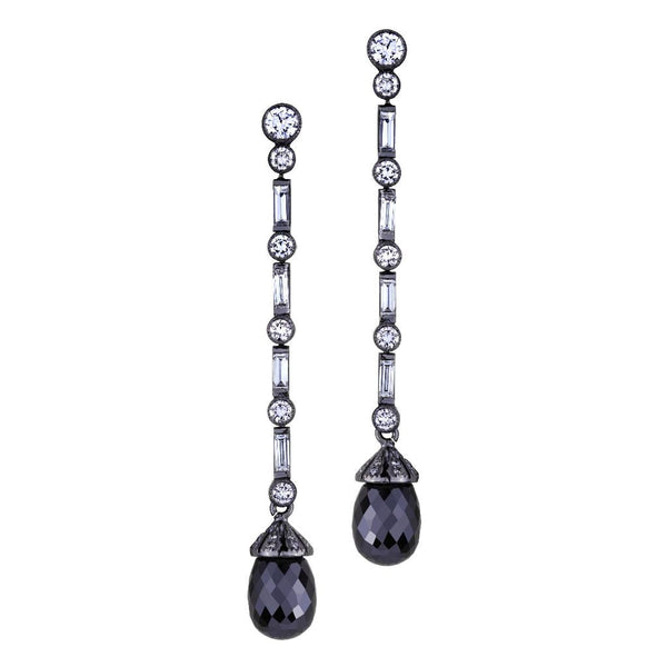 Ayana Briolette Black Diamond Earrings
