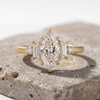 High Quality Marquise Engagement Ring VS Lab Grown Diamond Sophisticated Elegant Jewelry Gift Bride Proposal Wedding Party