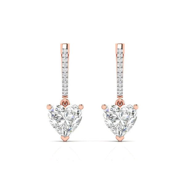 1 Carat Each Heart Delight Diamond Earrings