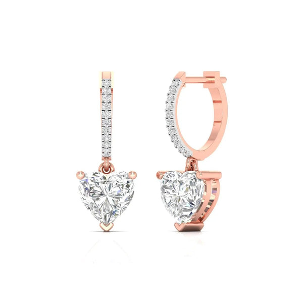 1 Carat Each Heart Delight Diamond Earrings