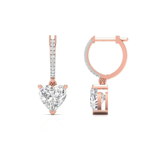 1 Carat Each Heart Delight Diamond Earrings