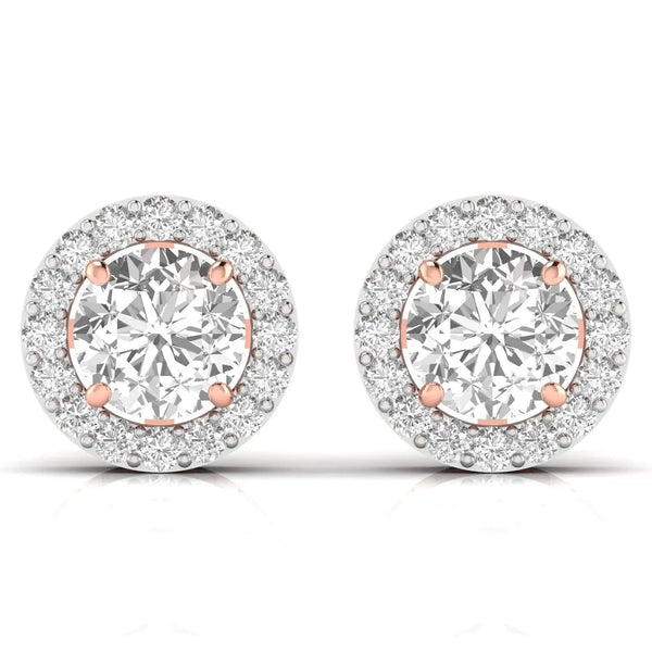 3.5 Carat Each Round Solitaire Diamonds Earring
