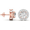 3.5 Carat Each Round Solitaire Diamonds Earring