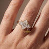 High Quality Marquise Engagement Ring VS Lab Grown Diamond Sophisticated Elegant Jewelry Gift Bride Proposal Wedding Party
