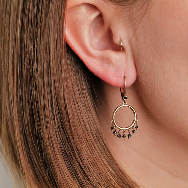 Adeline Black Diamond Drop Earrings