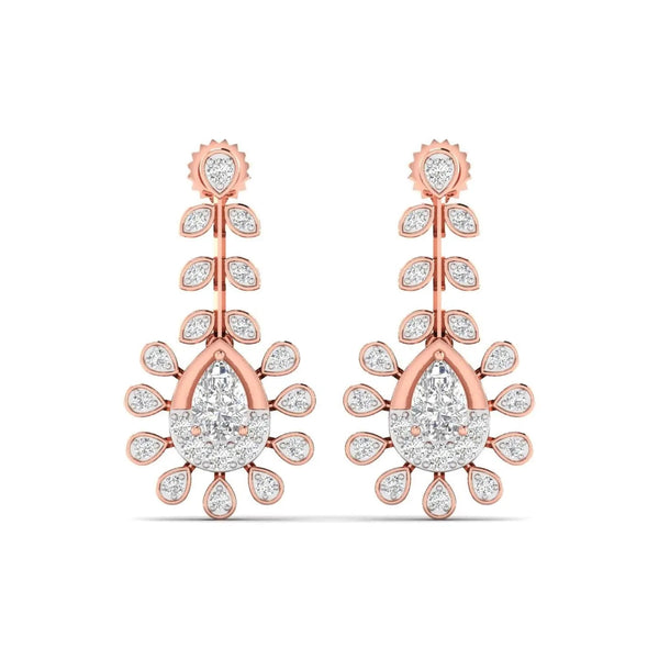 Adorned Pearl Drop Earrings with Diamond Accents