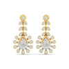 Adorned Pearl Drop Earrings with Diamond Accents