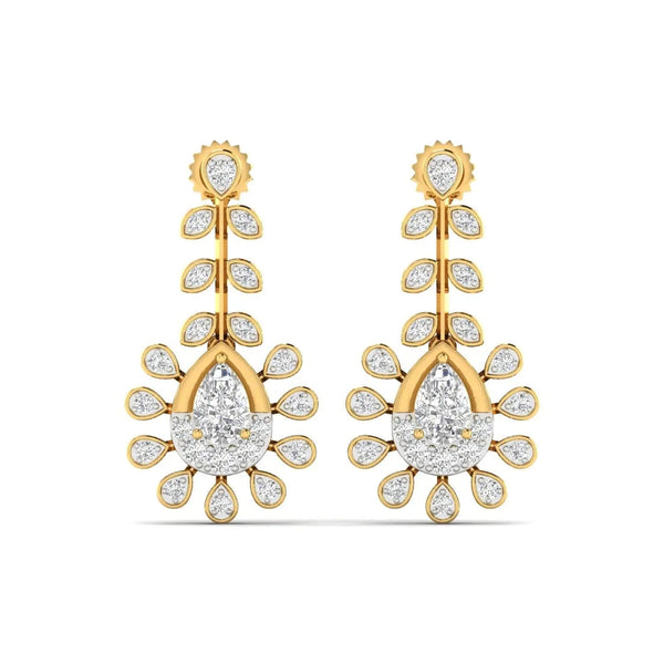 Adorned Pearl Drop Earrings with Diamond Accents