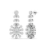 Adorned Pearl Drop Earrings with Diamond Accents