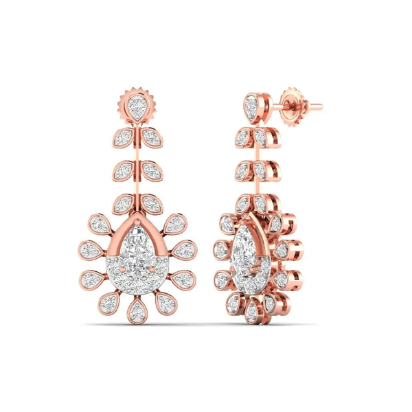 Adorned Pearl Drop Earrings with Diamond Accents