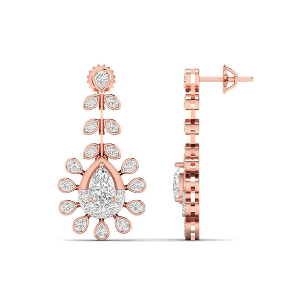 Adorned Pearl Drop Earrings with Diamond Accents