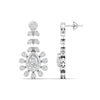 Adorned Pearl Drop Earrings with Diamond Accents
