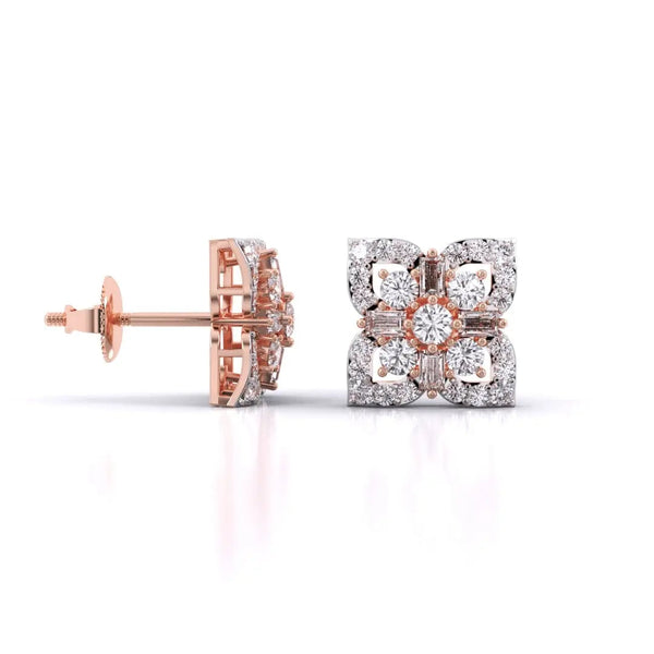 Antique Diamond Cluster Studs