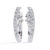 Baguette and Round Diamond Hoops