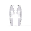 Baguette and Round Diamond Hoops