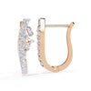 Baguette and Round Diamond Hoops