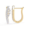 Baguette and Round Diamond Hoops