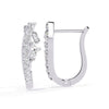Baguette and Round Diamond Hoops