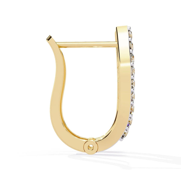 Baguette and Round Diamond Hoops
