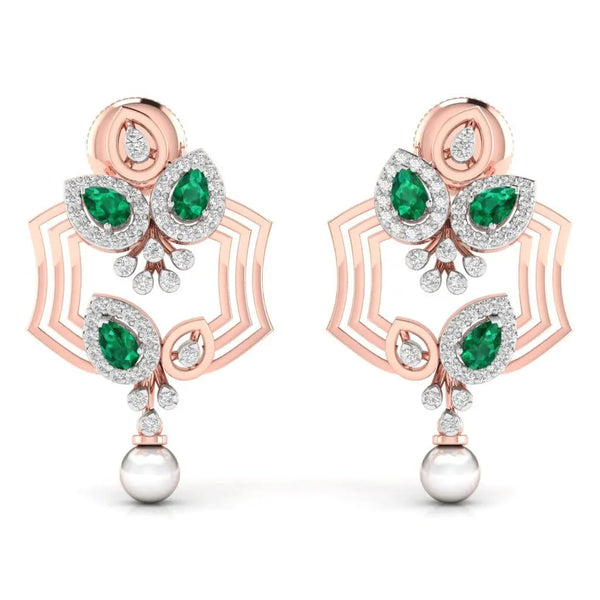 Bold Green Drop Earrings for Women