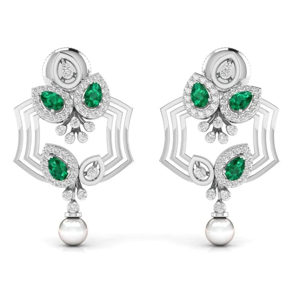 Bold Green Drop Earrings for Women