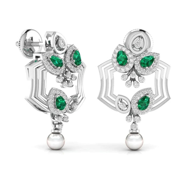 Bold Green Drop Earrings for Women
