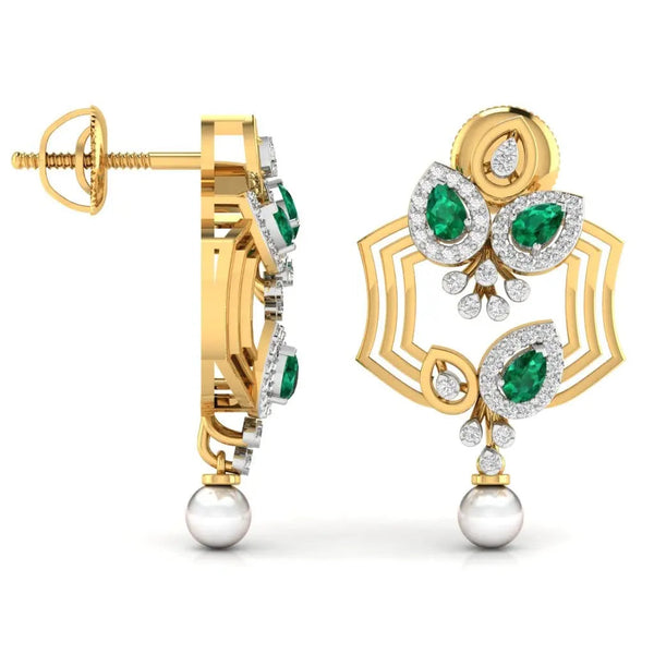 Bold Green Drop Earrings for Women