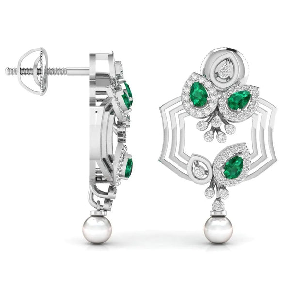 Bold Green Drop Earrings for Women