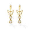 Butterfly Diamond Charm Earrings