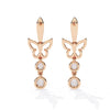 Butterfly Diamond Charm Earrings